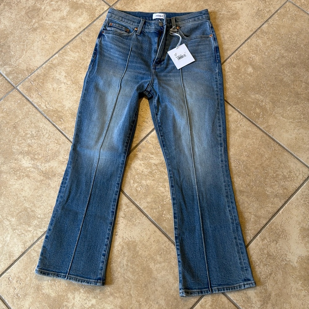 Pistola Lennon High Rise Crop Boot Jeans Sz 28 NWT